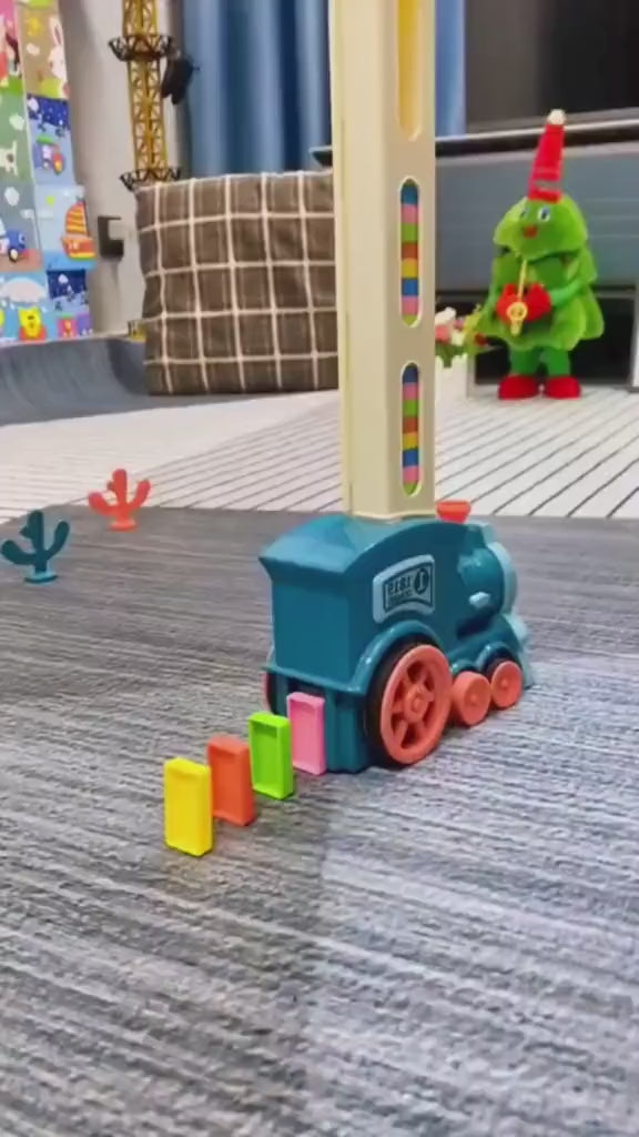 Train à Dominos Électrique — Jouet Enfant Créatif & Éducatif