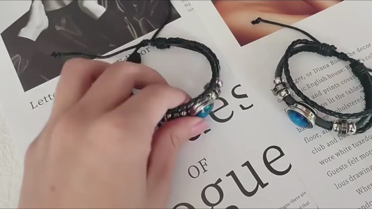 Bracelet Lumineux Tressé — 12 Constellations du Zodiaque