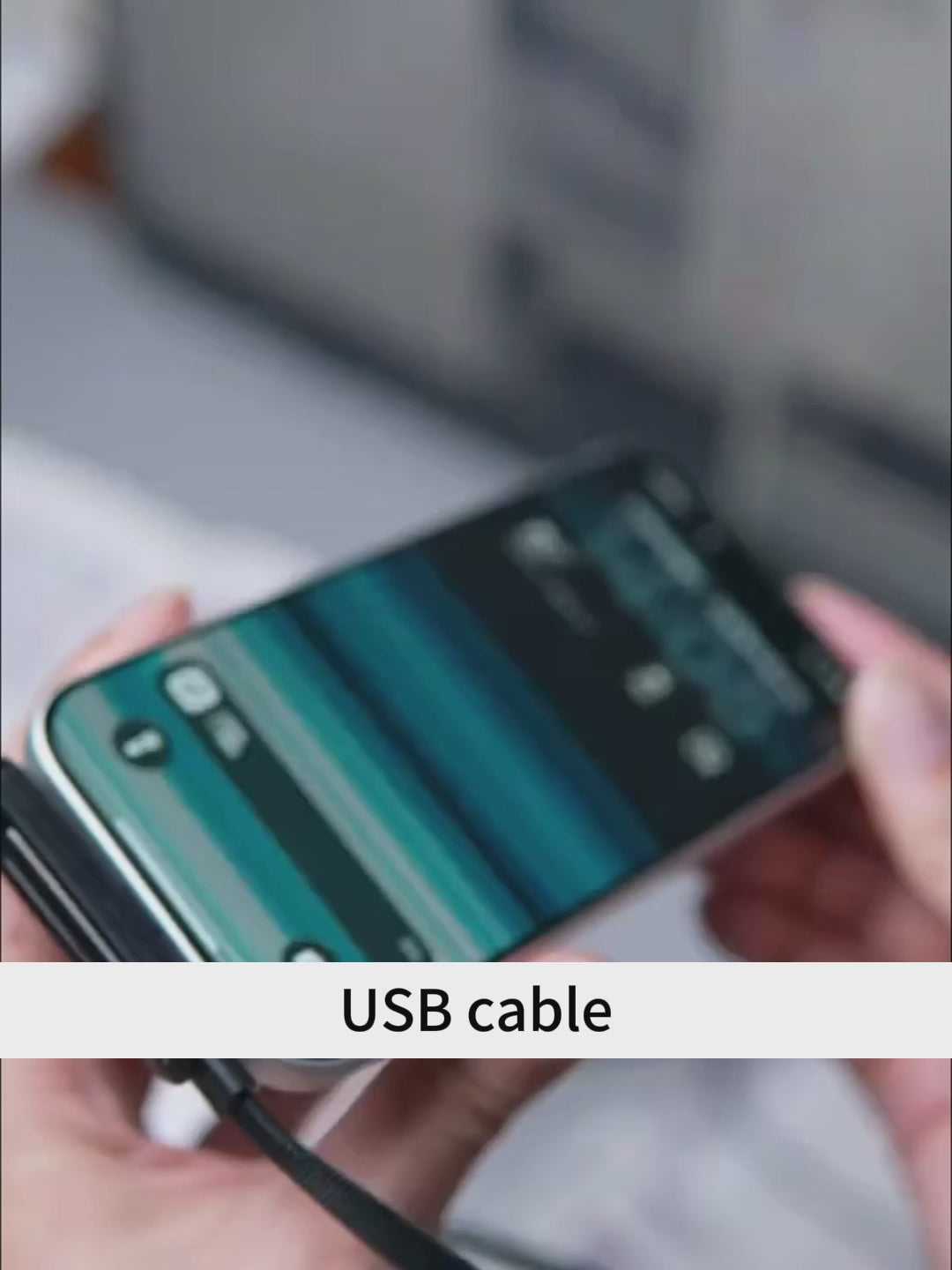 Câble USB-C Charge Rapide 2 en 1 – Support Téléphone Intégré Pliable