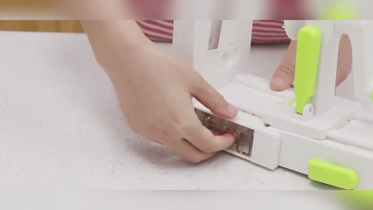 Coupe-Légumes à Levier 4 Lames – Trancheuse Manuelle Pliable avec Ventouse
